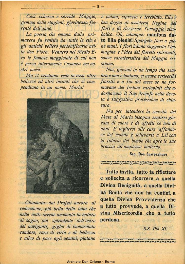 La piccola Opera della Divina Provvidenza, 29, 05, 01-05-1934, pagina 2