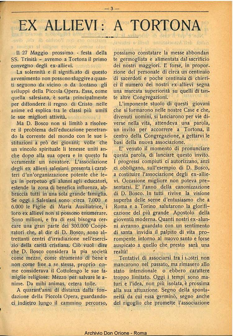 La piccola Opera della Divina Provvidenza, 29, 05, 01-05-1934, pagina 3