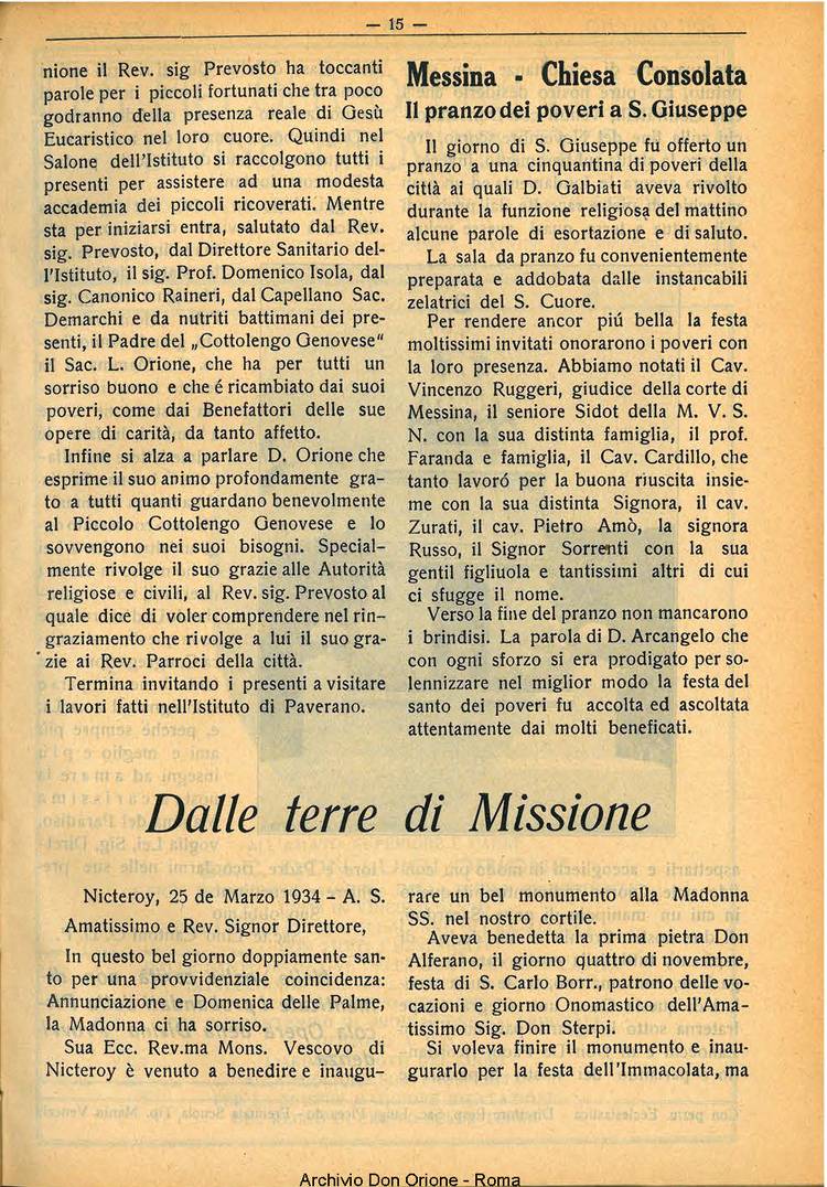 La piccola Opera della Divina Provvidenza, 29, 05, 01-05-1934, pagina 15