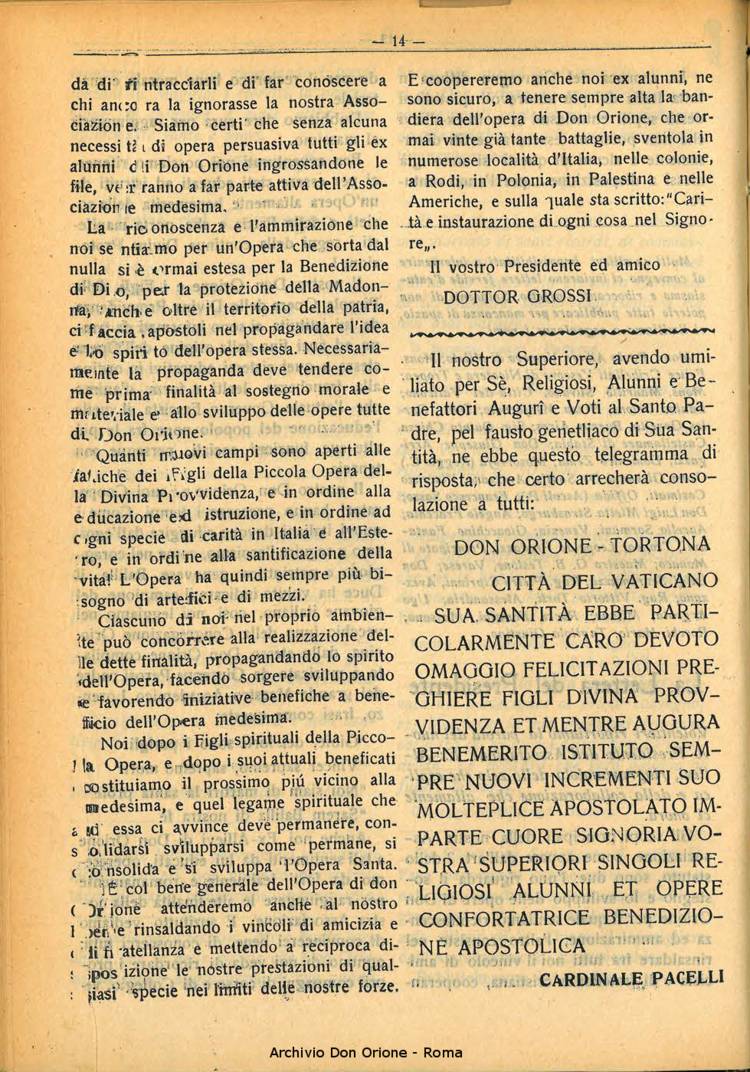 La piccola Opera della Divina Provvidenza, 29, 06, 01-06-1934, pagina 14
