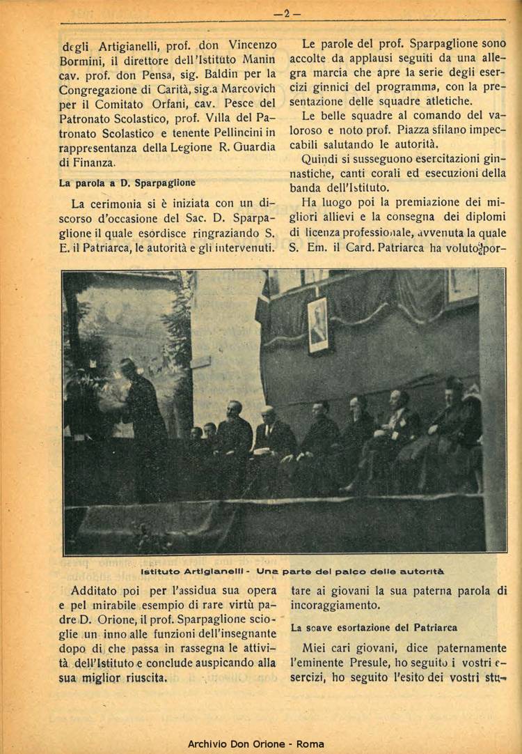 La piccola Opera della Divina Provvidenza, 29, 07, 01-07-1934, pagina 2