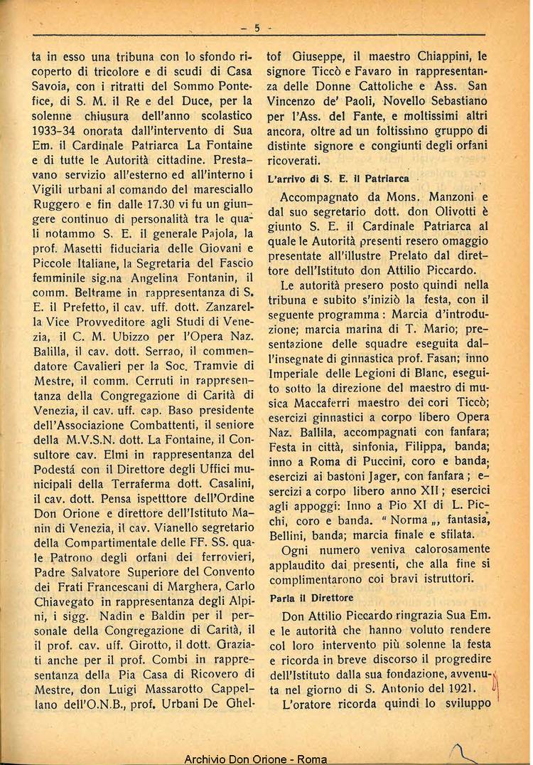 La piccola Opera della Divina Provvidenza, 29, 07, 01-07-1934, pagina 5