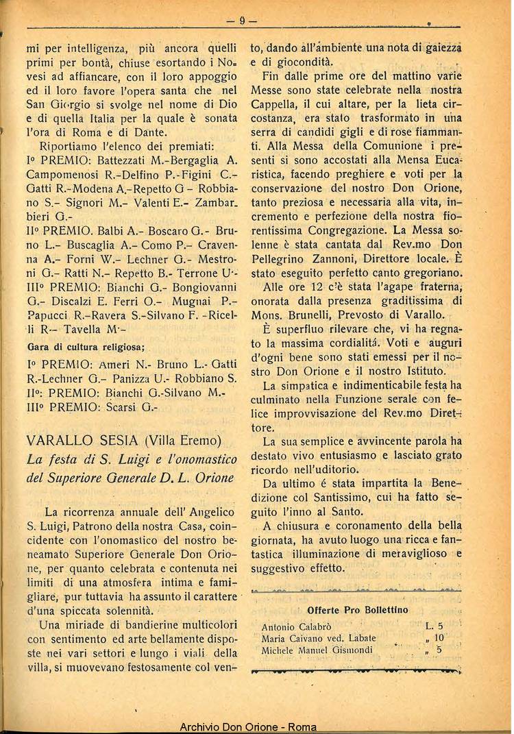 La piccola Opera della Divina Provvidenza, 29, 07, 01-07-1934, pagina 9