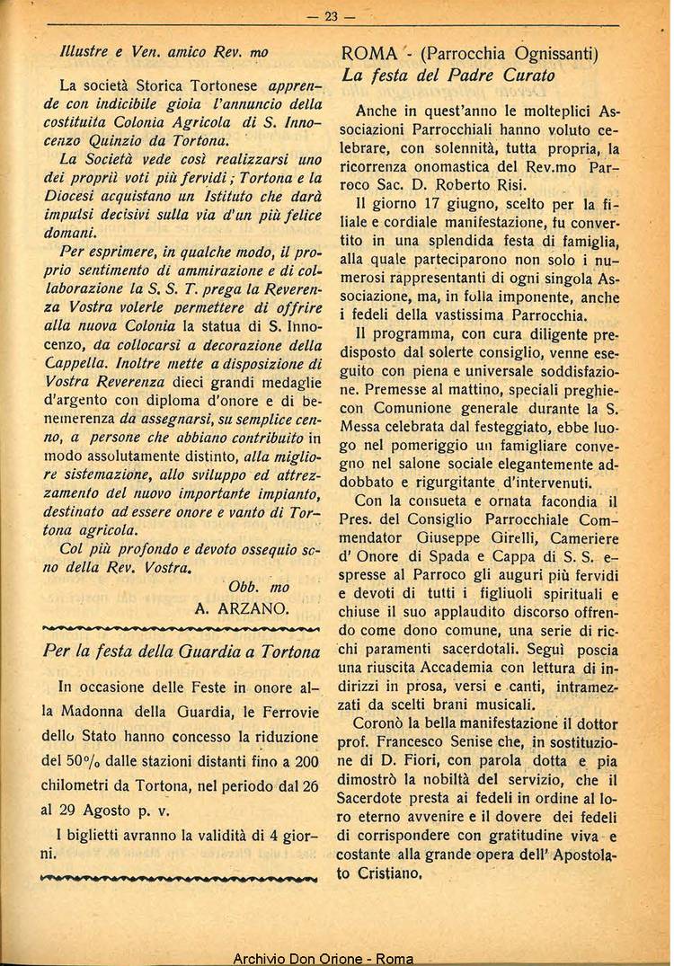 La piccola Opera della Divina Provvidenza, 29, 07, 01-07-1934, pagina 23
