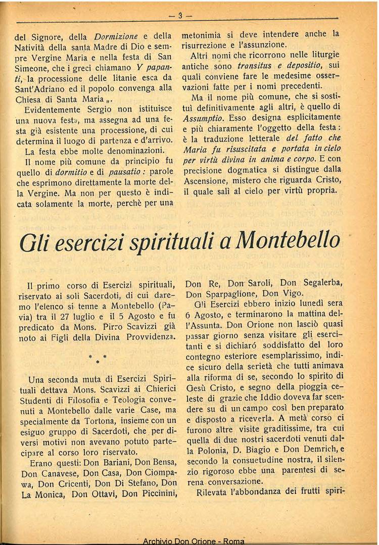 La piccola Opera della Divina Provvidenza, 29, 08, 01-08-1934, pagina 3