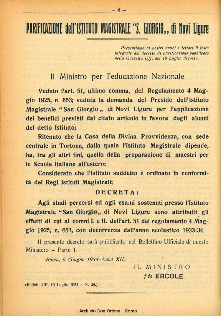 La piccola Opera della Divina Provvidenza, 29, 08, 01-08-1934, pagina 6