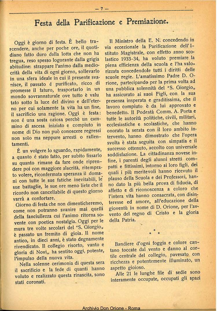 La piccola Opera della Divina Provvidenza, 29, 08, 01-08-1934, pagina 7