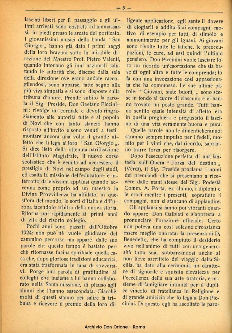 La piccola Opera della Divina Provvidenza, 29, 08, 01-08-1934, pagina 8