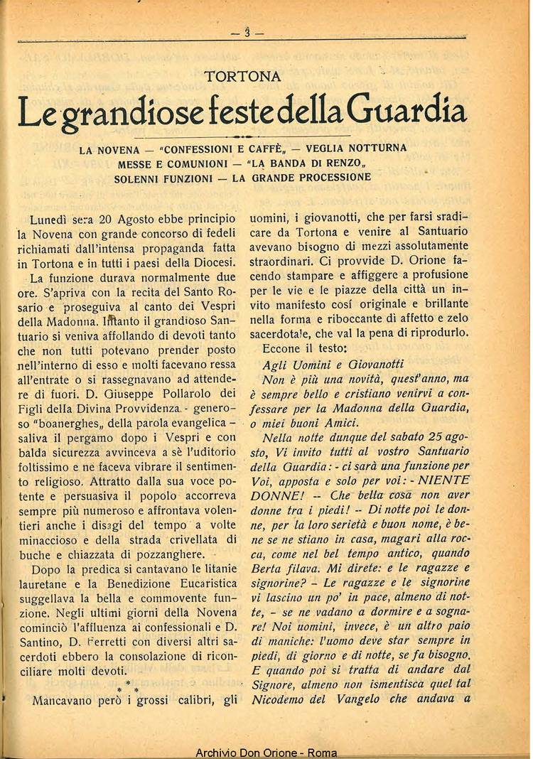 La piccola Opera della Divina Provvidenza, 29, 09, 01-09-1934, pagina 3