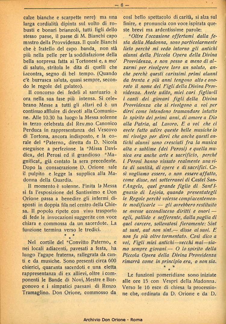 La piccola Opera della Divina Provvidenza, 29, 09, 01-09-1934, pagina 6