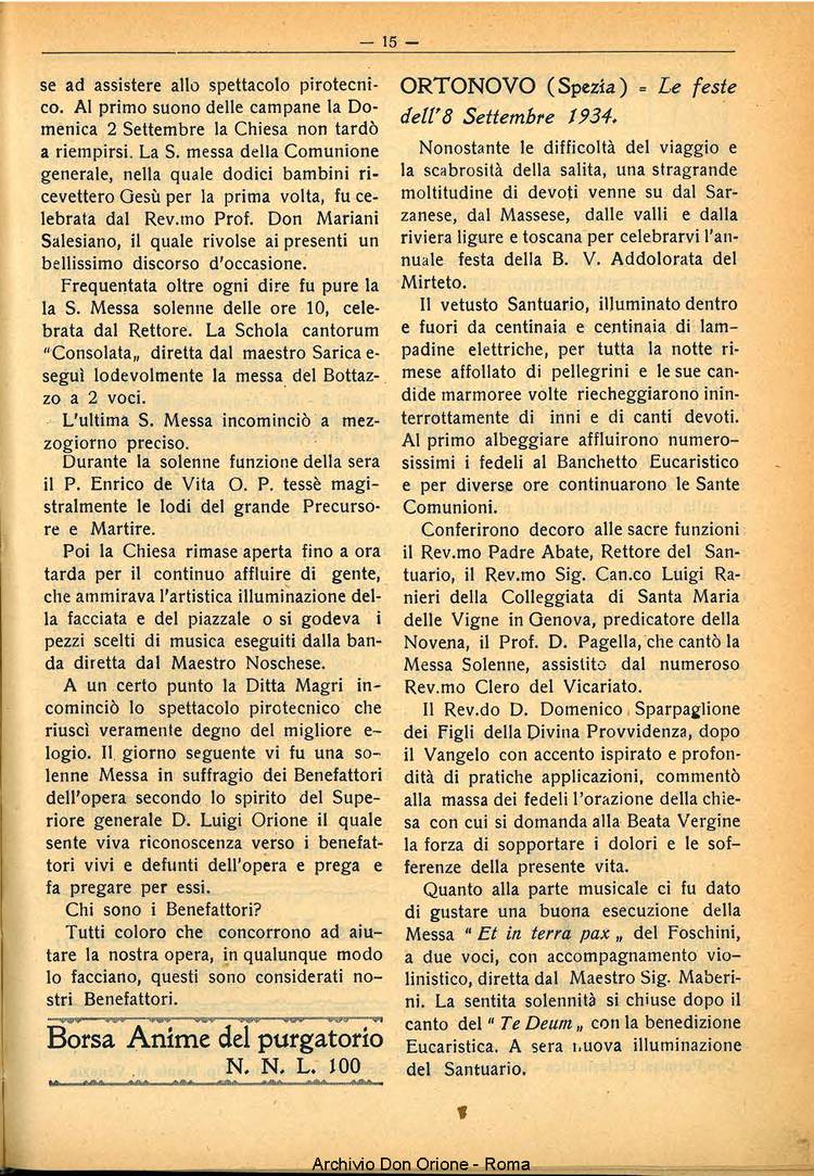 La piccola Opera della Divina Provvidenza, 29, 09, 01-09-1934, pagina 15