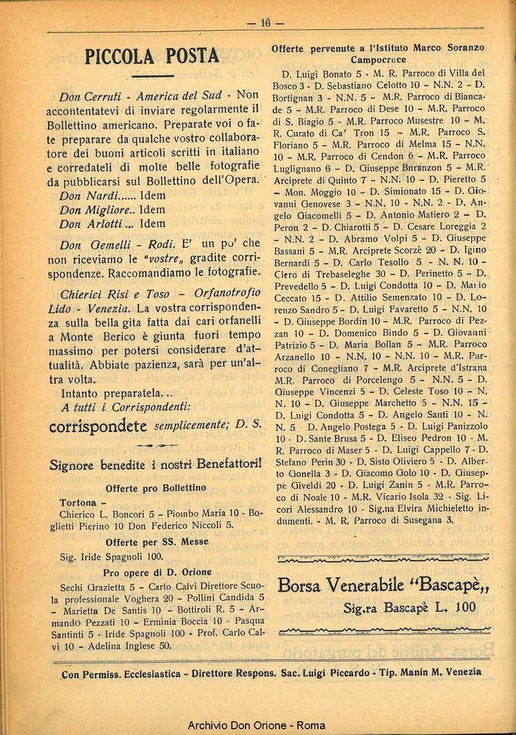 La piccola Opera della Divina Provvidenza, 29, 09, 01-09-1934, pagina 16