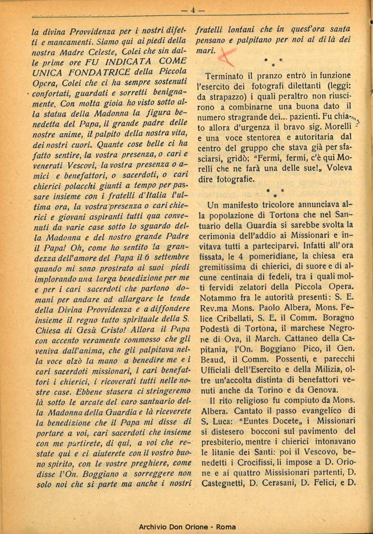 La piccola Opera della Divina Provvidenza, 29, 10, 01-10-1934, pagina 4