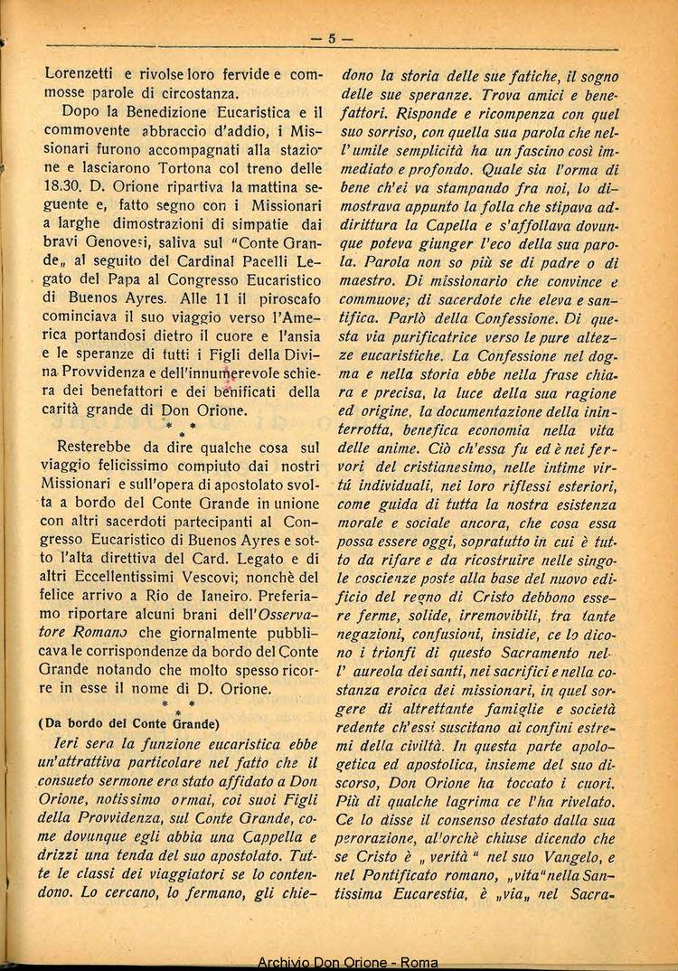 La piccola Opera della Divina Provvidenza, 29, 10, 01-10-1934, pagina 5