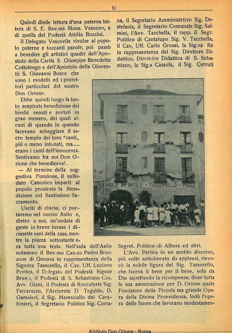 La piccola Opera della Divina Provvidenza, 29, 10, 01-10-1934, pagina 11