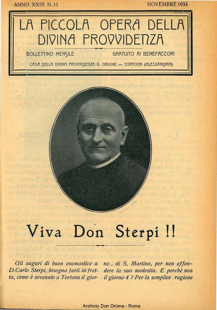 La piccola Opera della Divina Provvidenza, 29, 11, 01-11-1934, pagina 1