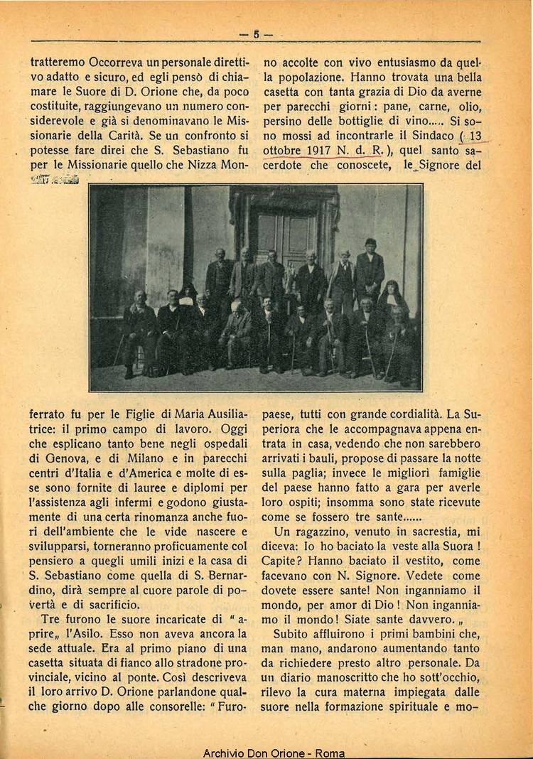 La piccola Opera della Divina Provvidenza, 29, 11, 01-11-1934, pagina 5