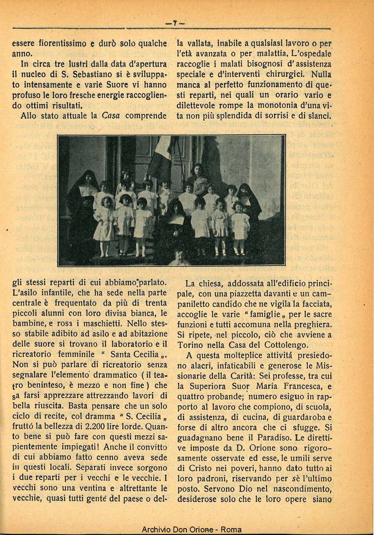 La piccola Opera della Divina Provvidenza, 29, 11, 01-11-1934, pagina 7