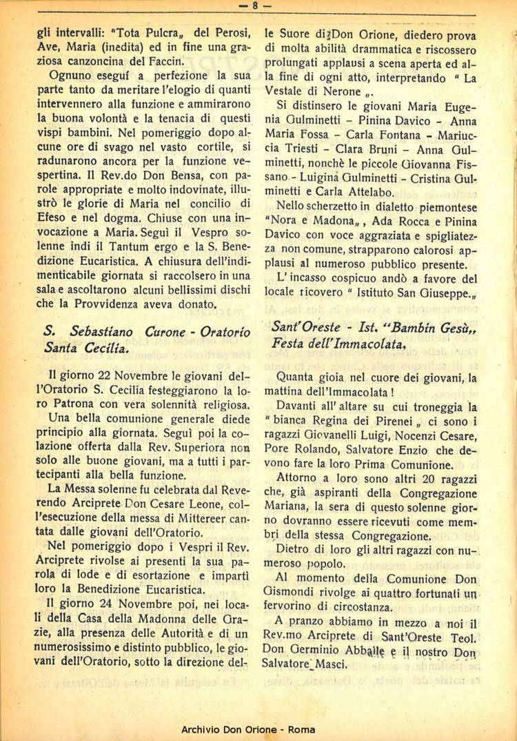 La piccola Opera della Divina Provvidenza, 30, 01, 01-01-1935, pagina 8