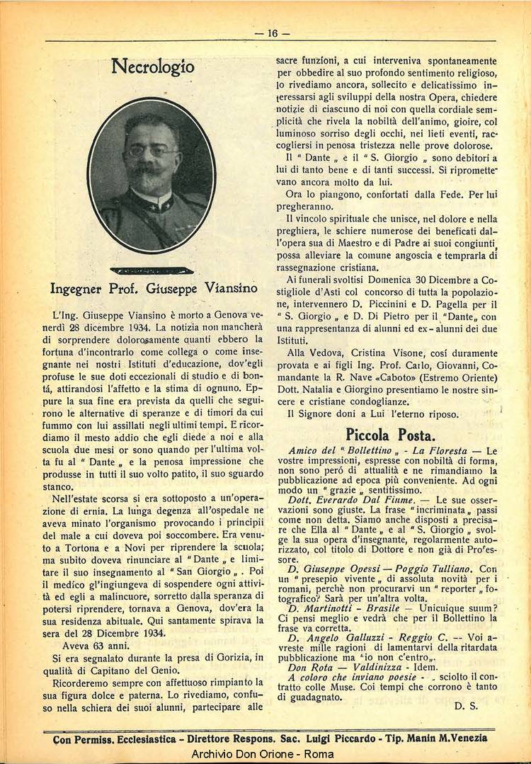 La piccola Opera della Divina Provvidenza, 30, 01, 01-01-1935, pagina 16
