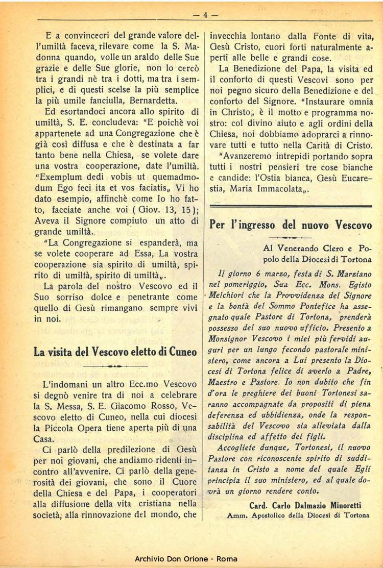 La piccola Opera della Divina Provvidenza, 30, 02, 01-02-1935, pagina 4