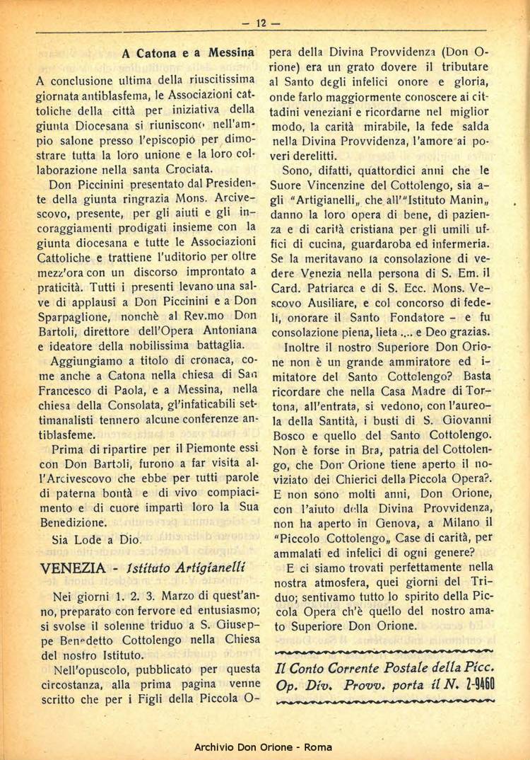 La piccola Opera della Divina Provvidenza, 30, 03, 01-03-1935, pagina 12