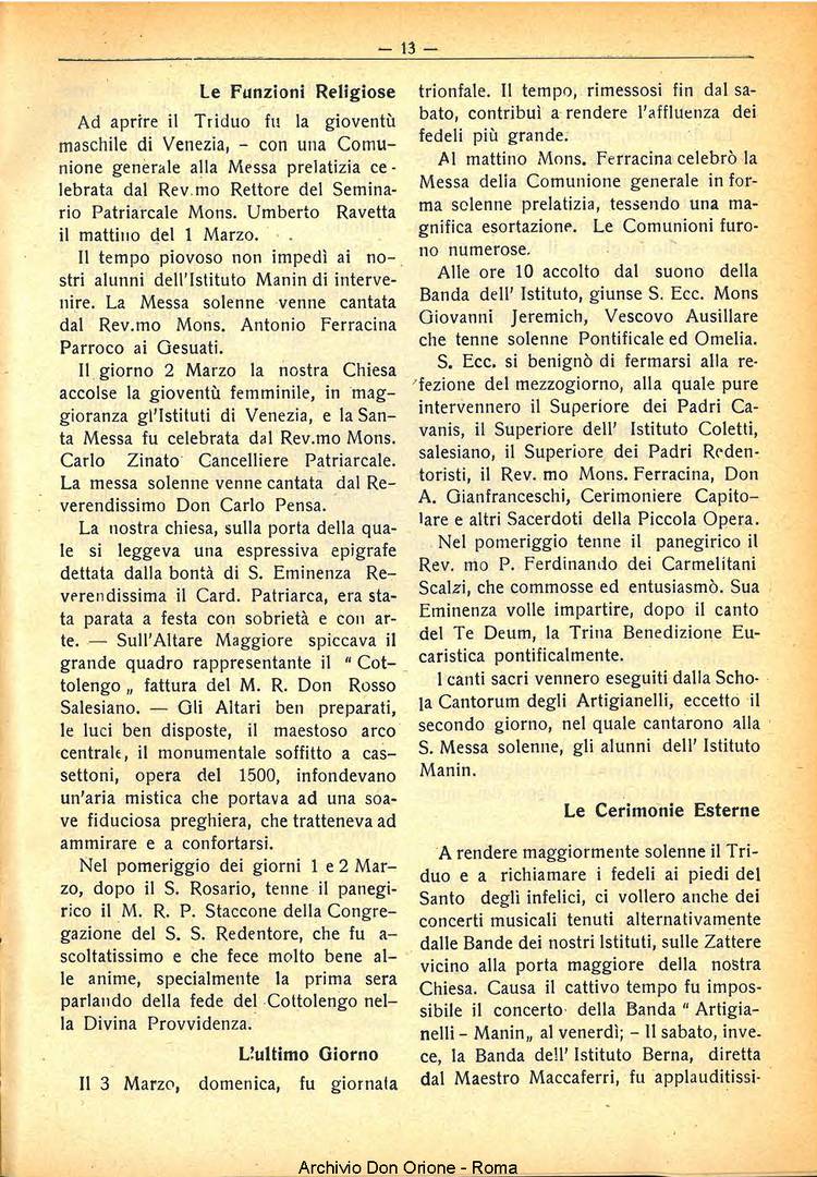 La piccola Opera della Divina Provvidenza, 30, 03, 01-03-1935, pagina 13