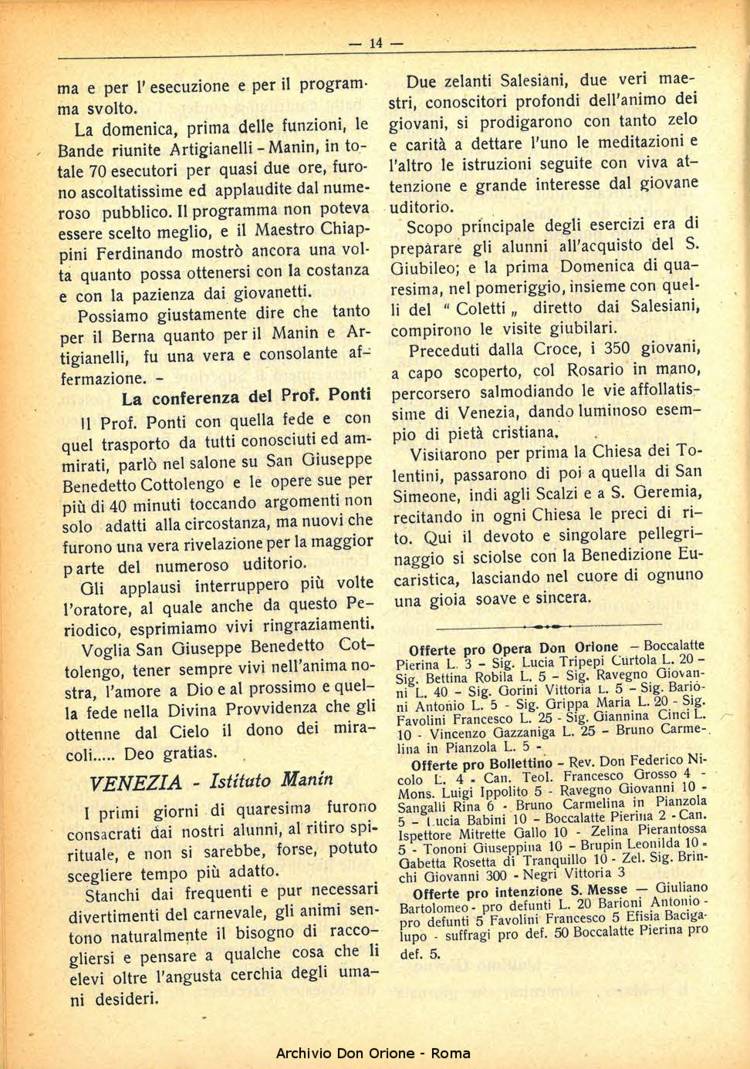 La piccola Opera della Divina Provvidenza, 30, 03, 01-03-1935, pagina 14