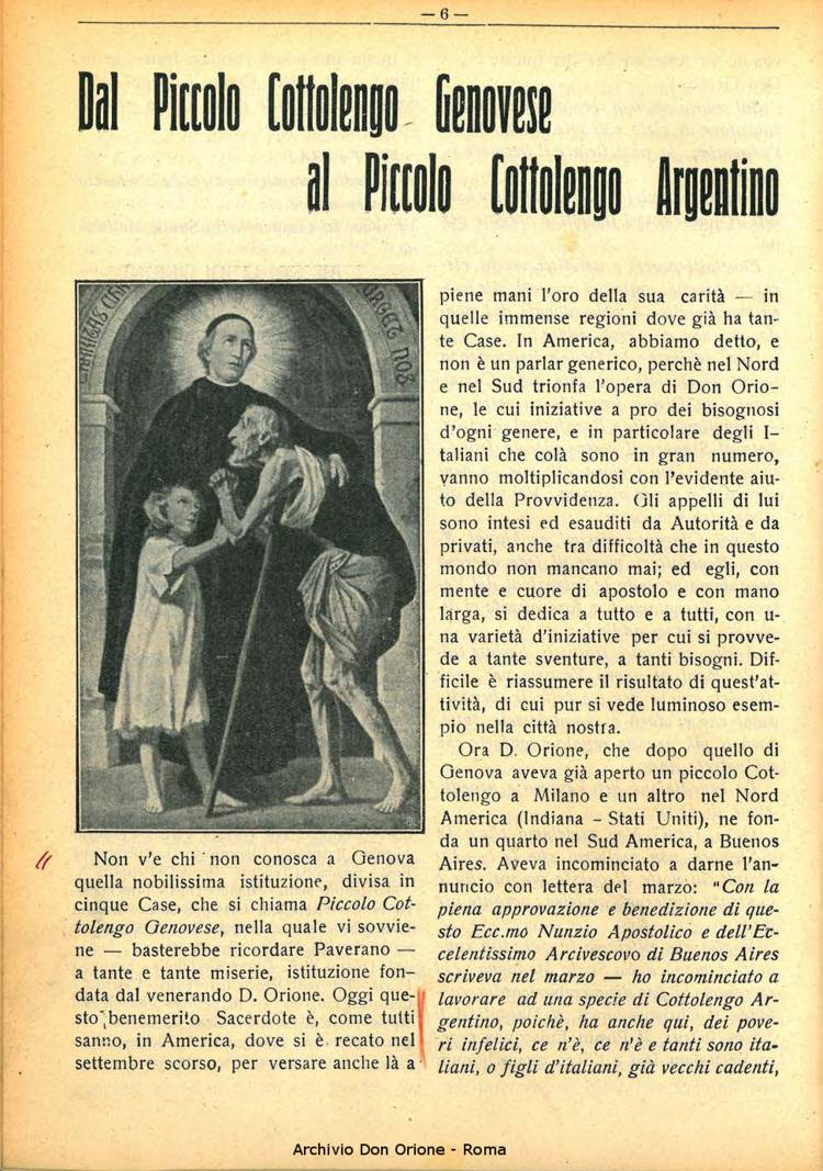 La piccola Opera della Divina Provvidenza, 30, 05, 01-05-1935, pagina 6