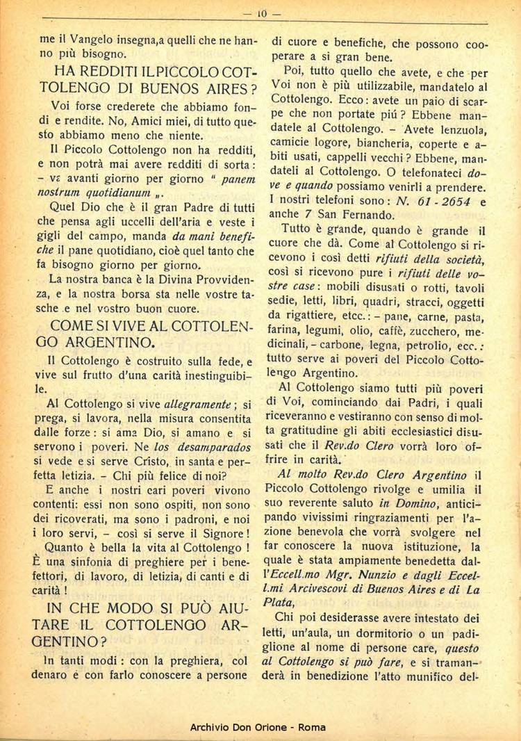 La piccola Opera della Divina Provvidenza, 30, 05, 01-05-1935, pagina 10