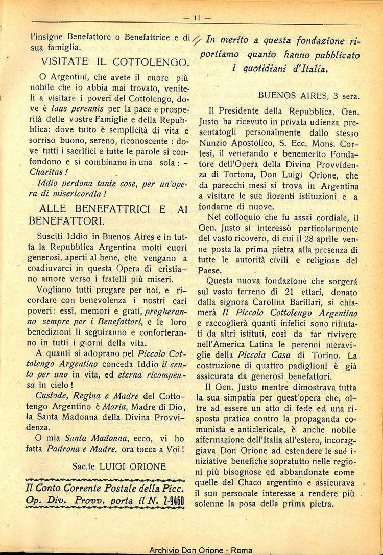 La piccola Opera della Divina Provvidenza, 30, 05, 01-05-1935, pagina 11