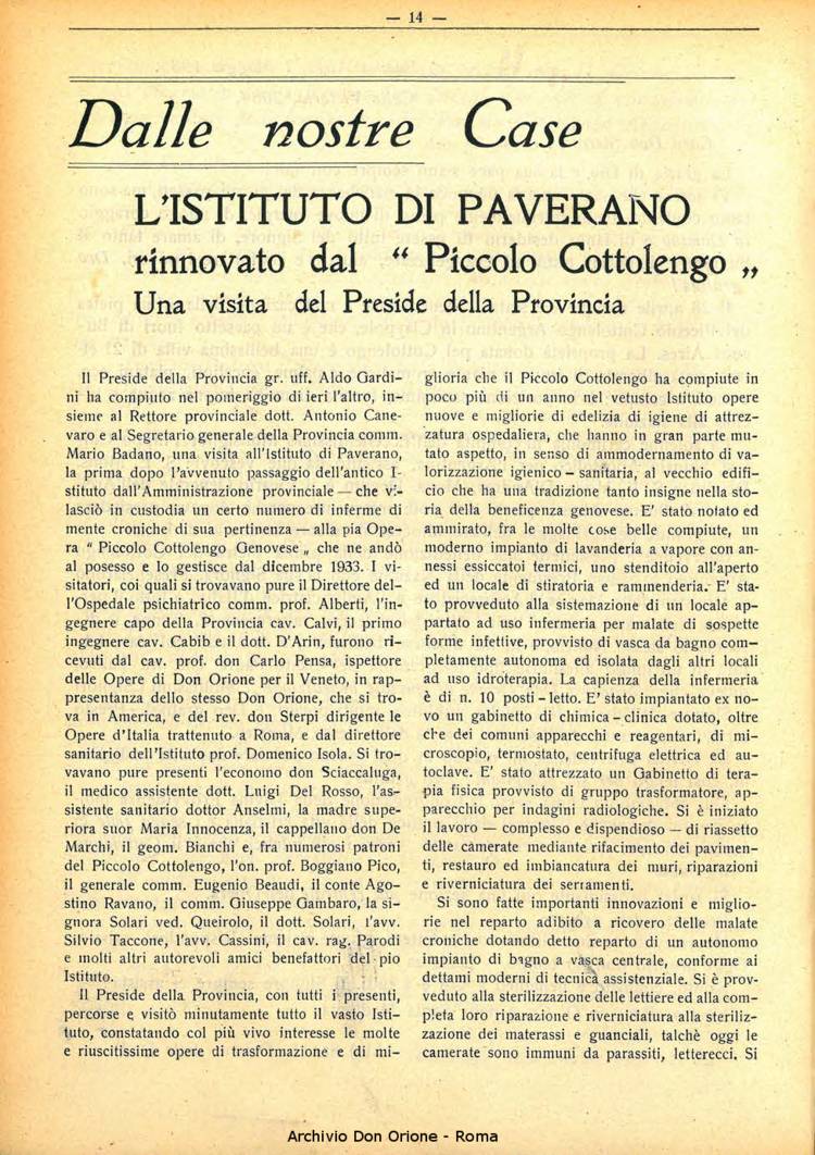 La piccola Opera della Divina Provvidenza, 30, 05, 01-05-1935, pagina 14
