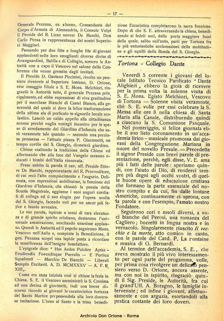 La piccola Opera della Divina Provvidenza, 30, 05, 01-05-1935, pagina 17