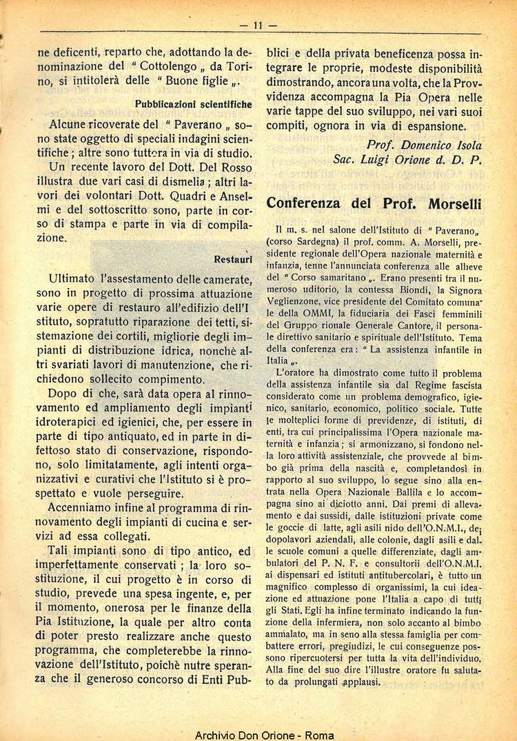 La piccola Opera della Divina Provvidenza, 30, 06, 01-06-1935, pagina 11