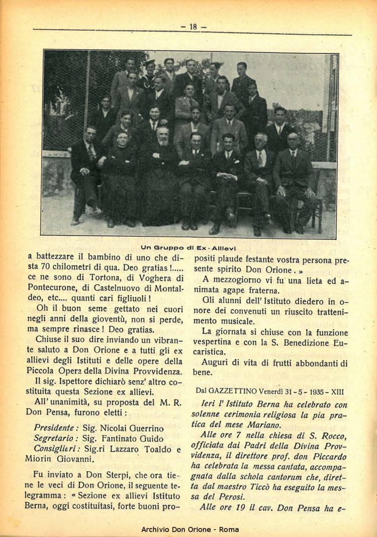 La piccola Opera della Divina Provvidenza, 30, 06, 01-06-1935, pagina 18