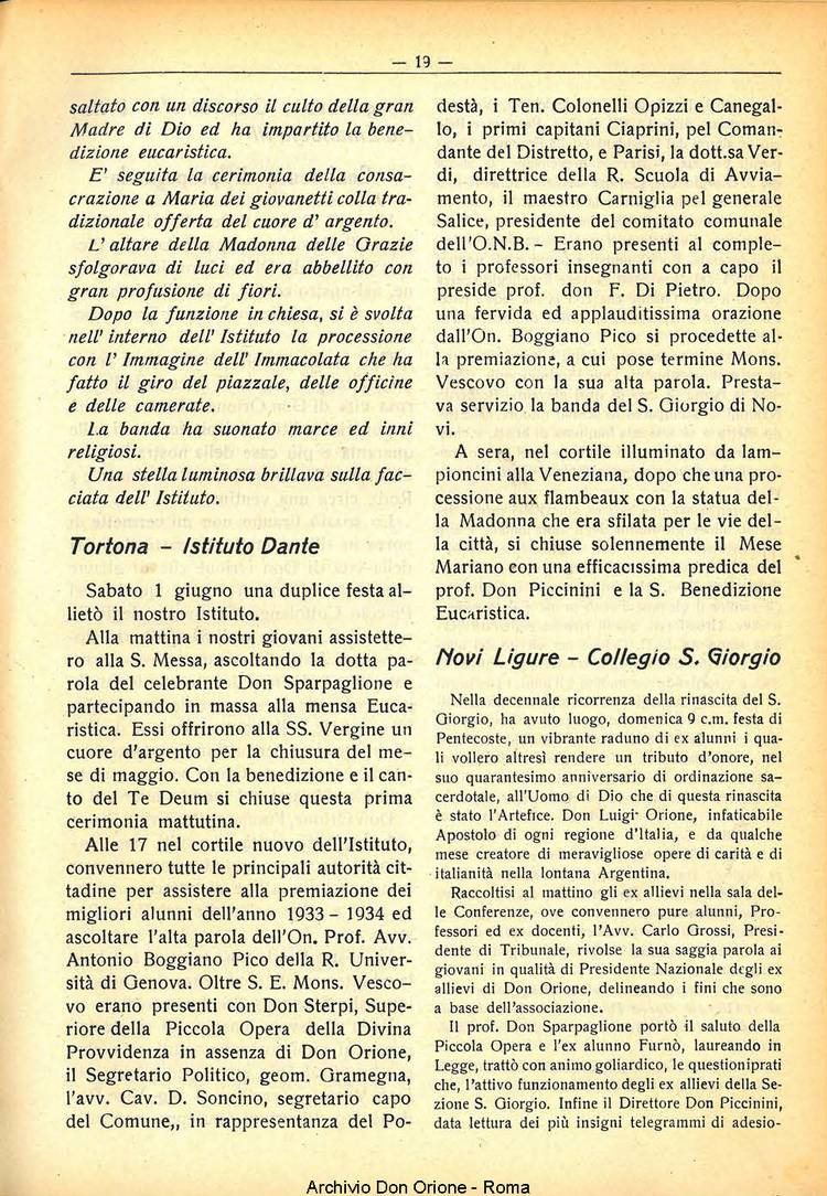 La piccola Opera della Divina Provvidenza, 30, 06, 01-06-1935, pagina 19