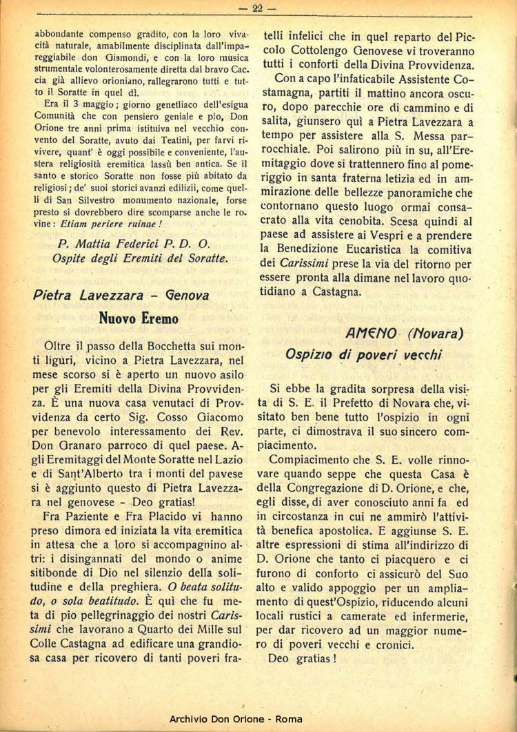 La piccola Opera della Divina Provvidenza, 30, 06, 01-06-1935, pagina 22