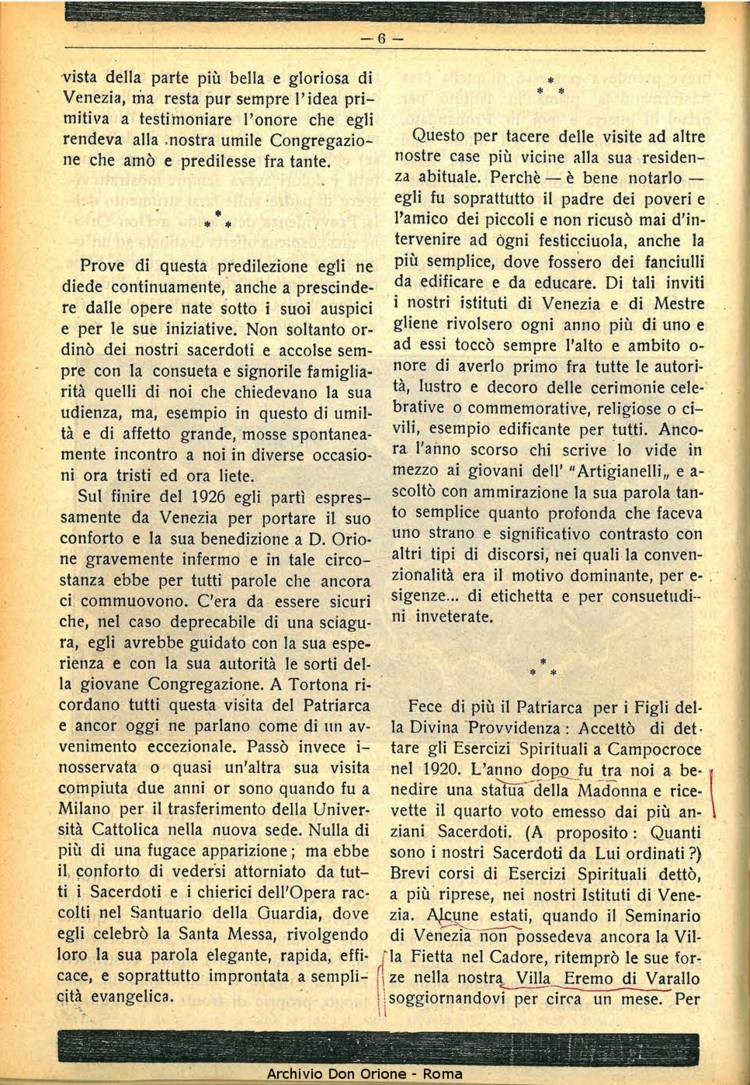 La piccola Opera della Divina Provvidenza, 30, 07, 01-07-1935, pagina 6
