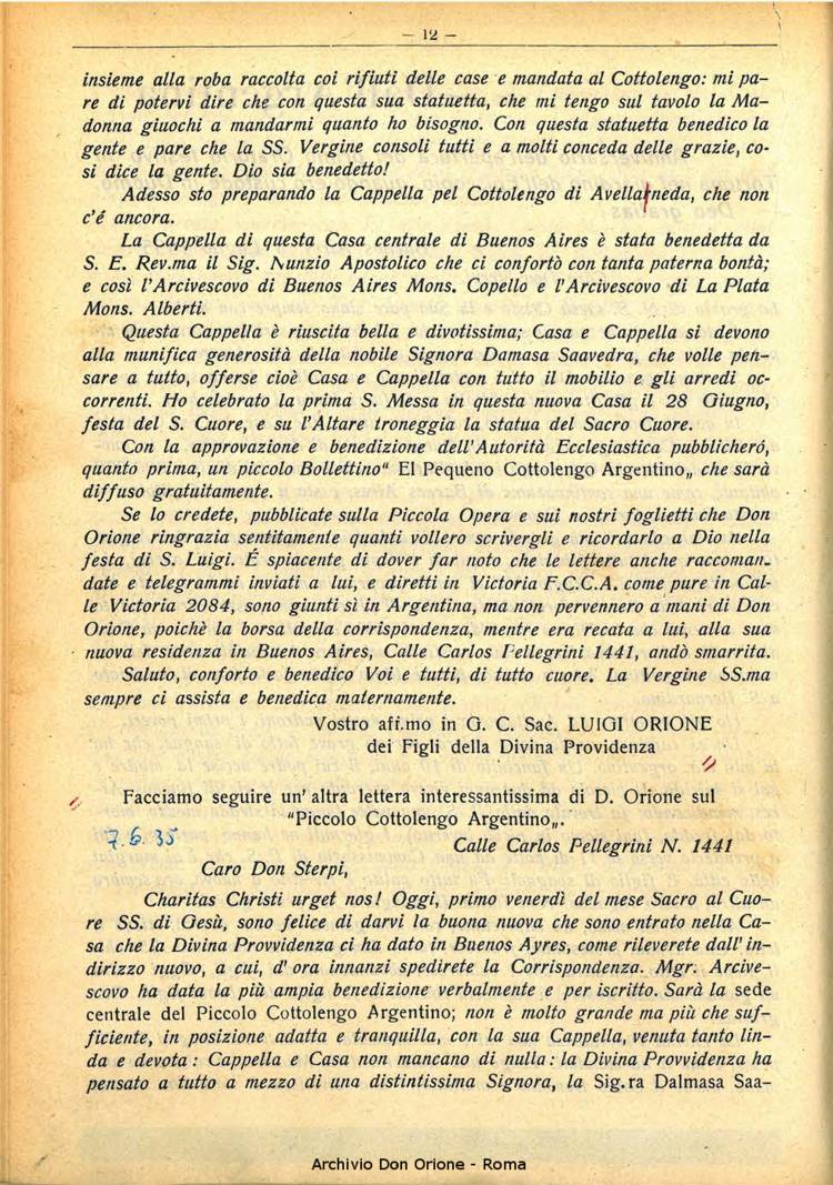 La piccola Opera della Divina Provvidenza, 30, 07, 01-07-1935, pagina 12