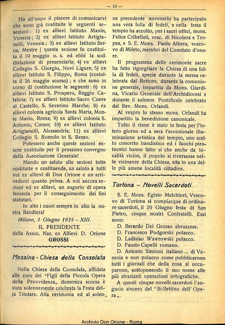 La piccola Opera della Divina Provvidenza, 30, 07, 01-07-1935, pagina 15