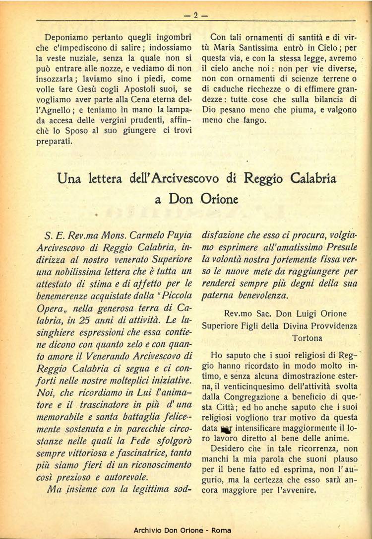 La piccola Opera della Divina Provvidenza, 30, 08, 01-08-1935, pagina 2