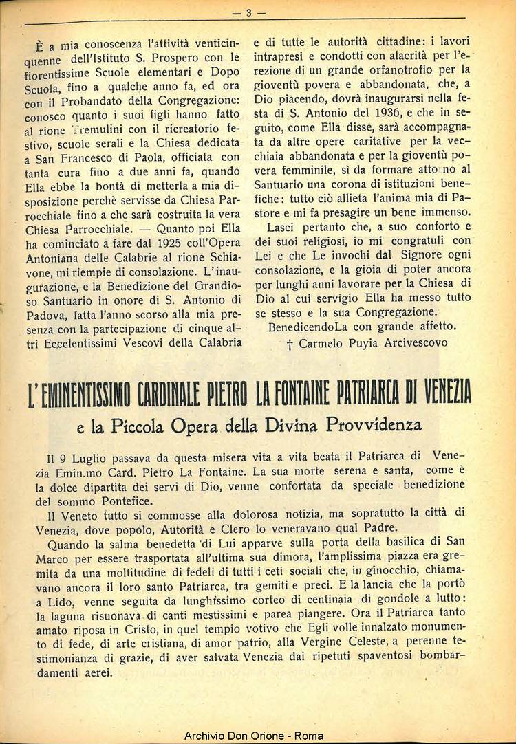 La piccola Opera della Divina Provvidenza, 30, 08, 01-08-1935, pagina 3