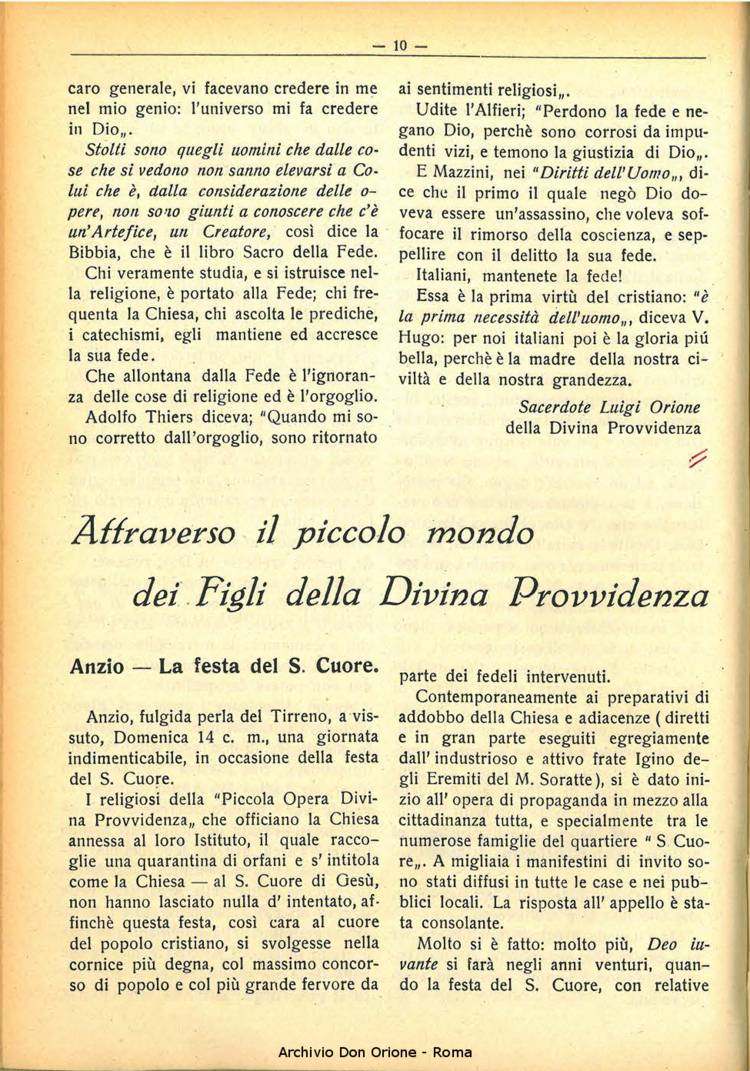 La piccola Opera della Divina Provvidenza, 30, 08, 01-08-1935, pagina 10