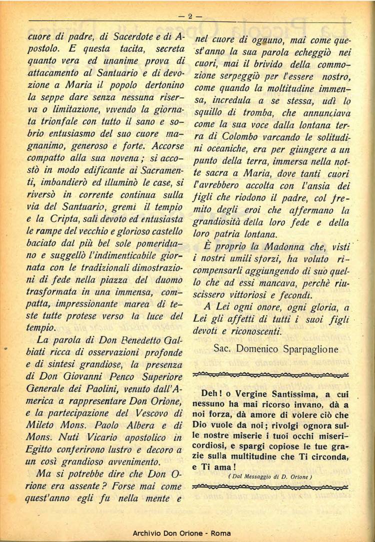 La piccola Opera della Divina Provvidenza, 30, 09, 01-09-1935, pagina 2