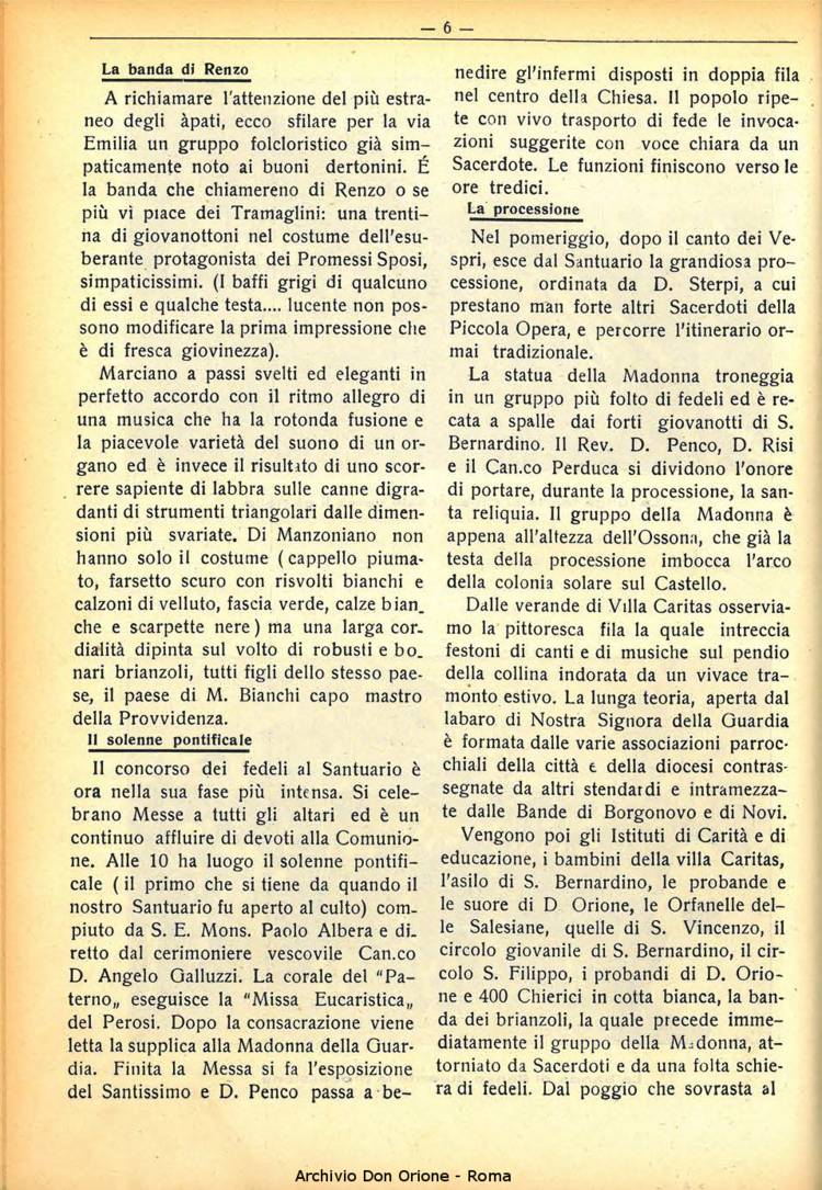 La piccola Opera della Divina Provvidenza, 30, 09, 01-09-1935, pagina 6