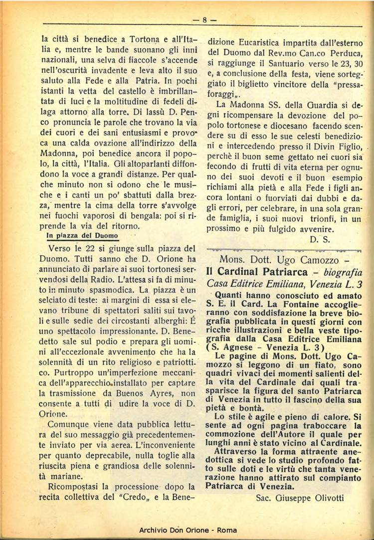 La piccola Opera della Divina Provvidenza, 30, 09, 01-09-1935, pagina 8