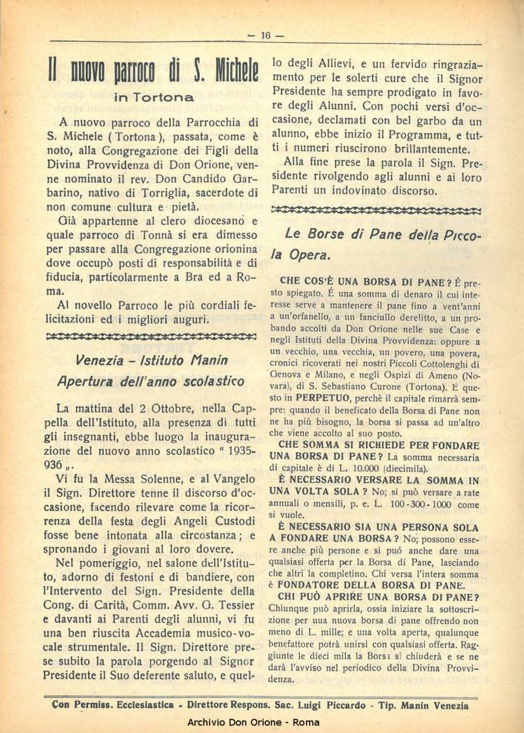La piccola Opera della Divina Provvidenza, 30, 10, 01-10-1935, pagina 18