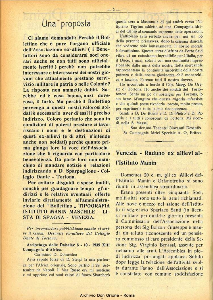 La piccola Opera della Divina Provvidenza, 30, 11, 01-11-1935, pagina 2