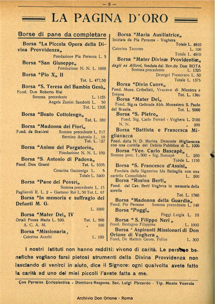 La piccola Opera della Divina Provvidenza, 30, 12, 01-12-1935, pagina 8