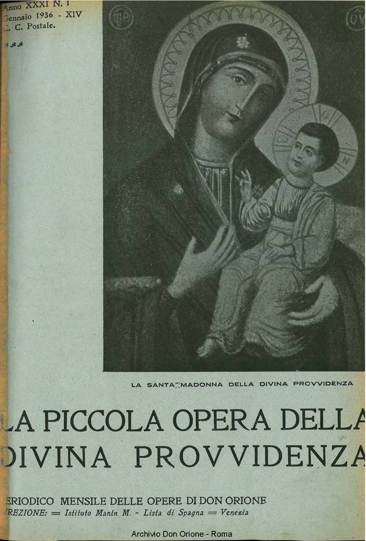 La piccola Opera della Divina Provvidenza, 31, 01, 01-01-1936, pagina 1